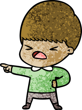 Çizgi film bir insan tarafından çizilmiş stresli adam