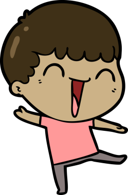 Bir insan tarafından çizilmiş mutlu bir adam.