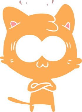 Bir insan tarafından çizilmiş düz renkli çizgi film.