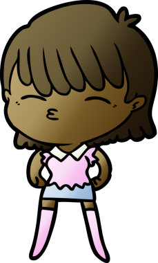 Bir insan tarafından çizilmiş karikatür kadın.