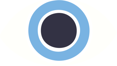 Bir insan tarafından çizilmiş düz renk retro göz karikatürü