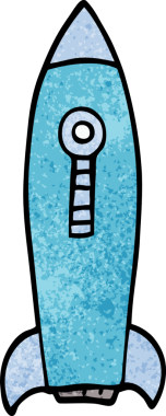 bir insan tarafından çizilmiş karalama uzay roketi