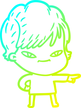 Bir insan tarafından çizilmiş mutlu bir karikatür çizimi.