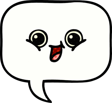 bir insan tarafından çizilmiş bir konuşma baloncuğunun çizgi roman tarzı