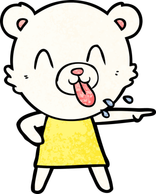 Bir insan tarafından çizilmiş kutup ayısı karikatürü