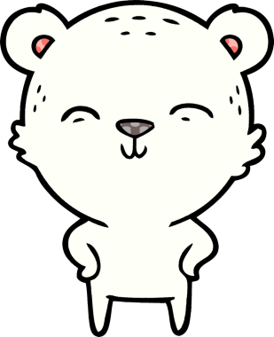 Bir insan tarafından çizilmiş kutup ayısı karikatürü