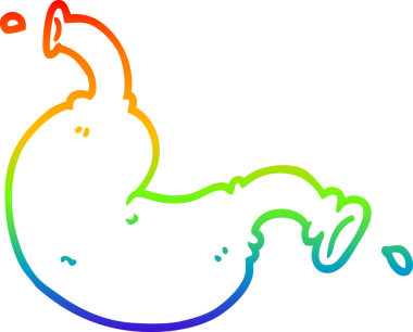 gökkuşağı gradyanı bir insan tarafından çizilmiş karikatür organı çizimi