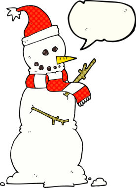 Bir insan tarafından çizilmiş kardan adam çizgi filmi.