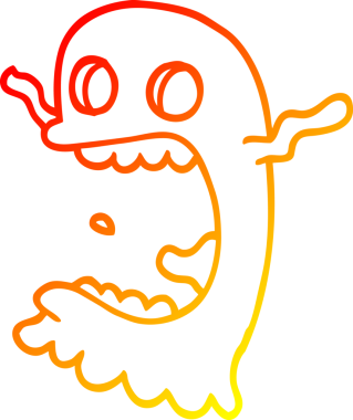 Bir insan tarafından çizilmiş ürkütücü bir karikatür çizimi.