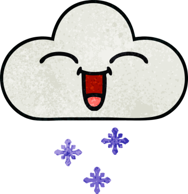 Bir insan tarafından çizilmiş bir kar bulutunun retro grunge dokusu