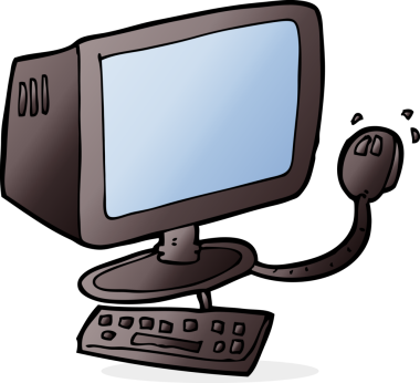 bir insan tarafından çizilmiş karikatür bilgisayarı