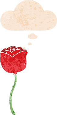 Düşünce baloncuğu ve grunge ile çizgi film bir insan tarafından çizilmiş sıkıntılı retro tarzı ile yükseldi