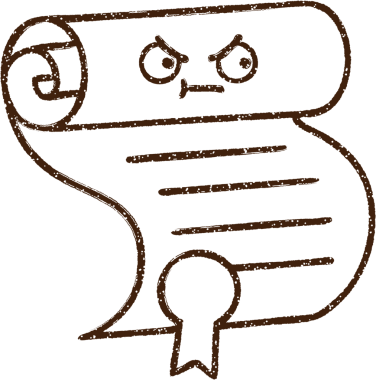 Bir insan tarafından çizilmiş Sertifika Kömürü Çizimi