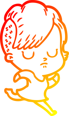 Bir insan tarafından çizilmiş bir karikatür kadın çizimi