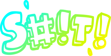 Bir insan tarafından çizilmiş bir çizgi filmin soğuk gradyan çizimi.