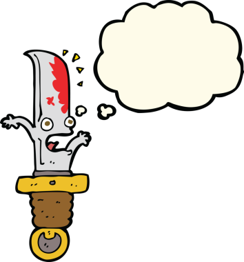 Bir insan tarafından çizilmiş düşünce baloncuklu karikatür.