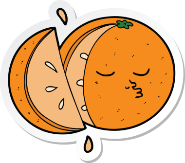 Bir insan tarafından çizilmiş bir çizgi film çıkartması.