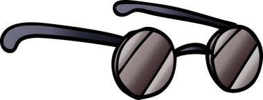 Bir insan tarafından çizilmiş karalama gözlüğü.