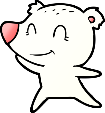 Bir insan tarafından çizilmiş kutup ayısı karikatürü