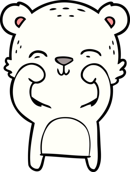 Bir insan tarafından çizilmiş kutup ayısı karikatürü