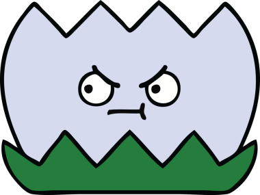 Bir insan tarafından çizilmiş tatlı bir nilüfer çiçeği karikatürü.