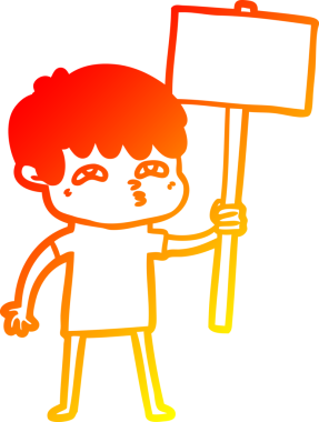 Bir insan tarafından çizilmiş, karikatür meraklısı bir adamın sıcak çizgi çizimi