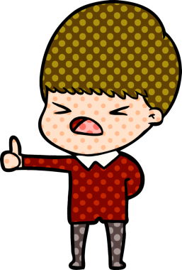 Çizgi film bir insan tarafından çizilmiş stresli adam