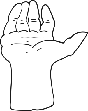 Bir insan tarafından çizilmiş serbest çizilmiş siyah beyaz çizgi film.