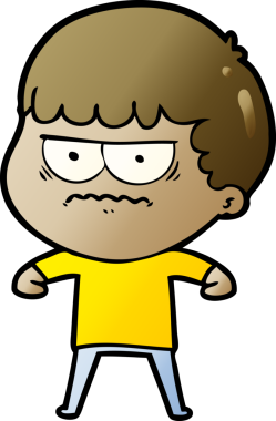 Bir insan tarafından çizilmiş rahatsız bir adam.