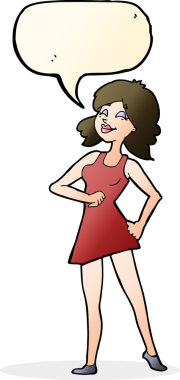 Bir insan tarafından çizilmiş konuşma balonu olan gururlu bir karikatür.