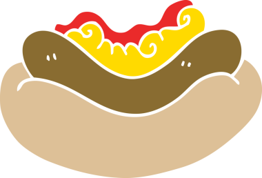 Bir insan tarafından çizilmiş sosisli sandviç karalaması.