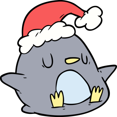 Bir insan tarafından çizilmiş sevimli penguen çizgi filmi.