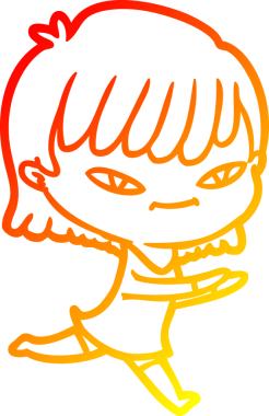 Bir insan tarafından çizilmiş bir karikatür kadın çizimi