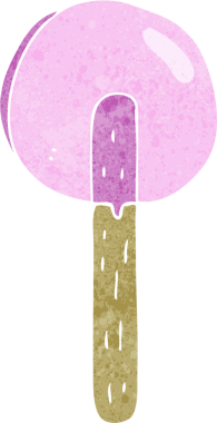 bir insan tarafından çizilmiş çizgi film lolipopu