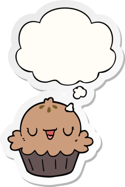 Düşünce baloncuklu tatlı çizgi film turtası insan tarafından çizilmiş bir çıkartma gibi.