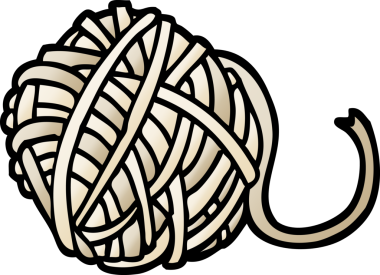 Bir insan tarafından çizilmiş vektör gradyan çizgi film topu