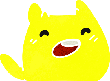 Bir insan tarafından çizilmiş Kawaii uzaylı evcil hayvanının serbest çizimi