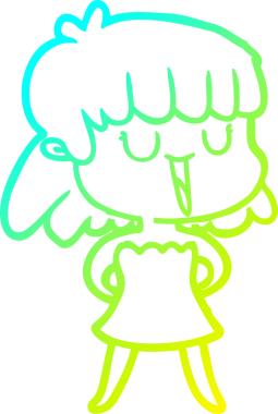 Bir insan tarafından çizilmiş bir karikatür kadın çizimi.