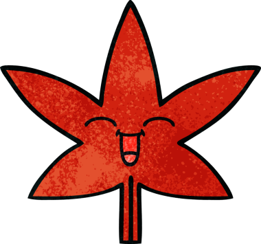 Bir insan tarafından çizilmiş güz yaprağının retro grunge dokusu.