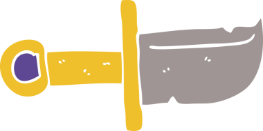 Bir insan tarafından çizilmiş karalama hançeri.