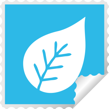 Bir insan tarafından çizilmiş bir sonbahar yaprağının kabuk soyma karikatürü