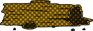 Bir insan tarafından çizilmiş bir ağaç kütüğünün el çizimi karalaması.