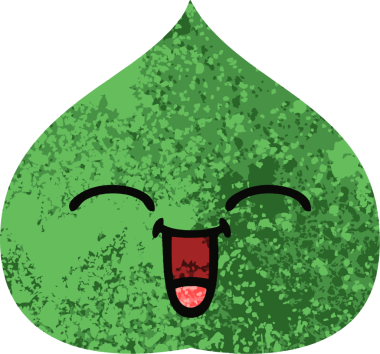 Bir insan tarafından çizilmiş dışavurumsal yaprağın retro çizim tarzı karikatürü