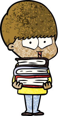 Bir insan tarafından çizilmiş mutlu çocuk çizgi filmi.