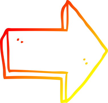 Bir insan tarafından çizilmiş bir çizgi filmin sıcak gradyan çizimi