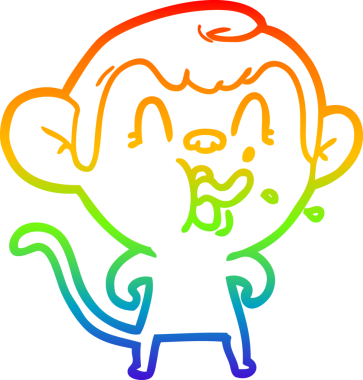 gökkuşağı gradyan çizgisi insan tarafından çizilmiş çılgın bir çizgi maymun çizimi