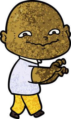 Bir insan tarafından çizilmiş ürkütücü bir çizgi film.