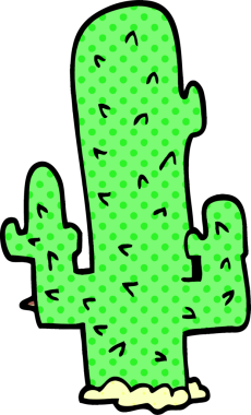 bir insan tarafından çizilmiş karalama kaktüsü.