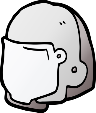 Bir insan tarafından çizilmiş bir uzay kaskı.