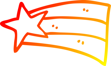 Bir insan tarafından çizilmiş bir çizgi film yıldızının sıcak çizgi çizimi